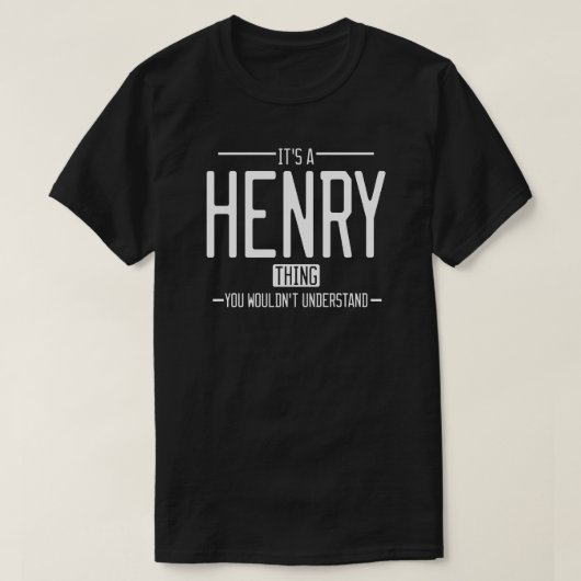 Henry lustige Nachname-Familie T-Shirt (Design vorne)
