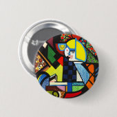 Henry Lyman Sayen Daughter als Rocker-Kubist Button (Vorne & Hinten)