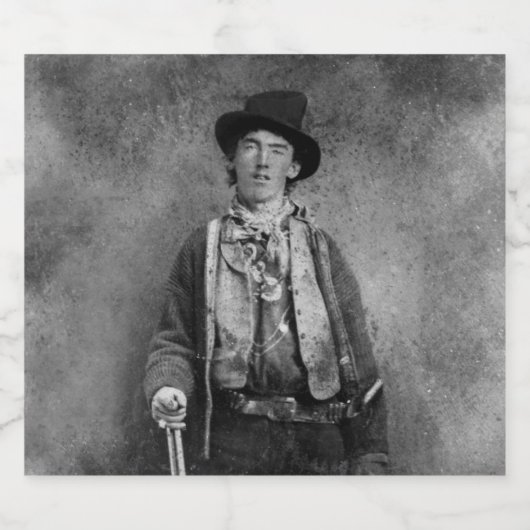 Henry McCarty, Billy, das unrechtmäßige Kind des a Alkoholflaschenetikett (Einzelnes Label)