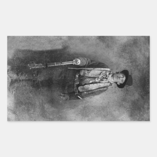 Henry McCarty, Billy, das unrechtmäßige Kind des a Rechteckiger Aufkleber (Vorderseite)