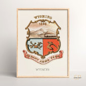 Henry Mitchell Wyoming Territory Coat of Arms Poster