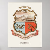 Henry Mitchell Wyoming Territory Coat of Arms Poster (Vorne)