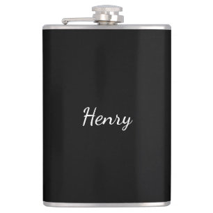 Henry Name Typografie Personalisiertes Geschenk  Flachmann