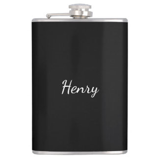 Henry Name Typografie Personalisiertes Geschenk Flachmann