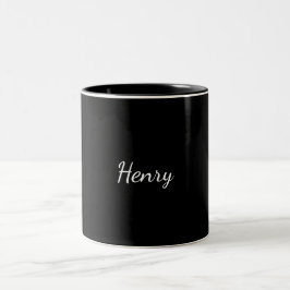 Henry Name Typografie Personalisiertes Geschenk  Zweifarbige Tasse