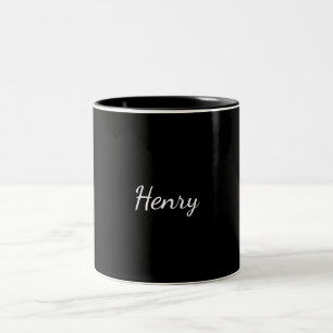 Henry Name Typografie Personalisiertes Geschenk  Zweifarbige Tasse