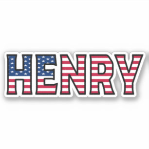 Henry Name Vorname USA Sticker Stickerset