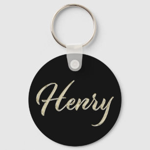 Henry Name whitegold Button Schlüsselger Schlüsselanhänger