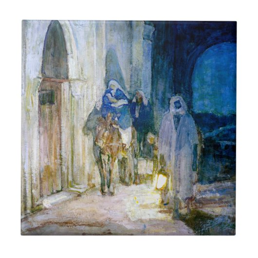 Henry Ossawa Tanner Flug nach Ägypten Fliese (Vorderseite)