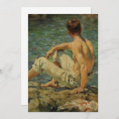 Henry Scott Tuke Gold und Green Einladung (Vorne/Hinten)