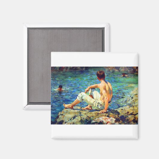 Henry Scott Tuke Gold und Green Magnet (Vorderseite/Rückseite)