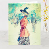 Henry Somm - Elegant am Boulevard Karte (Gelbe Blume)