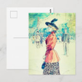 Henry Somm - Elegant am Boulevard Postkarte (Vorne/Hinten)
