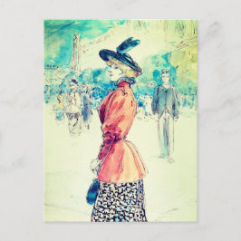 Henry Somm - Elegant am Boulevard Postkarte