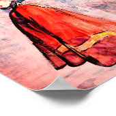 Henry Somm - Elegant in Red Cape Poster (Ecke)