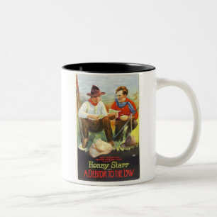 Henry Starr Debtor to the Law 1919 Filmplakat Zweifarbige Tasse