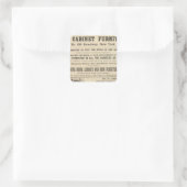 Henry Stoney Quadratischer Aufkleber (Tasche)