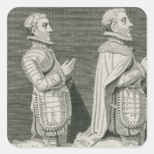 Henry Stuart, Lord Darnley und sein Bruder Quadratischer Aufkleber