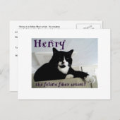 Henry the Feline Fibre Artist Post Card Postkarte (Vorne/Hinten)