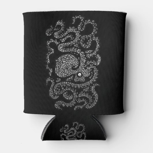 Henry the Happy Octopus (schwarz) Dosenkühler (Vorderseite)