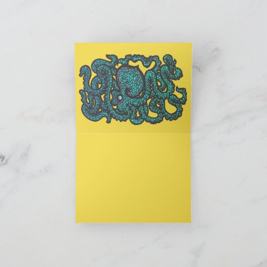 Henry the Happy Octopus Vielen Dank Karten (Innenseite)