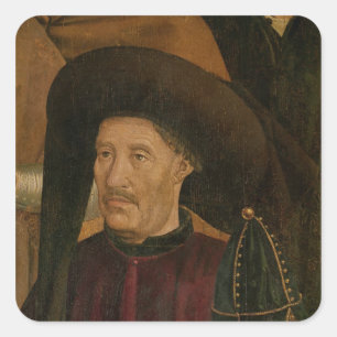 Henry the Navigator Detail aus dem Polyptych Quadratischer Aufkleber