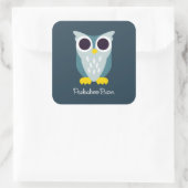 Henry the Owl Quadratischer Aufkleber (Tasche)