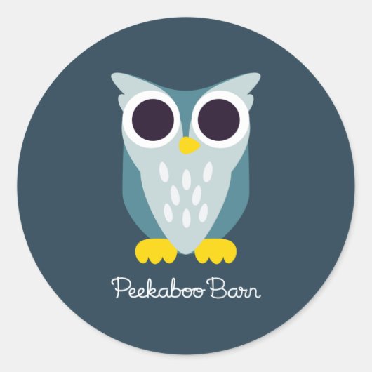 Henry the Owl Runder Aufkleber (Vorderseite)