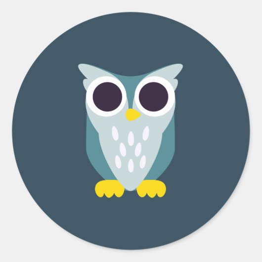 Henry the Owl Runder Aufkleber (Vorderseite)
