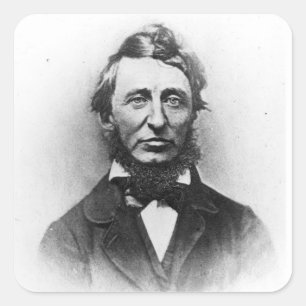 Henry Thoreau Quadratischer Aufkleber