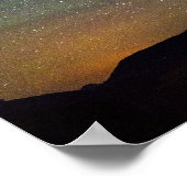 Henry Thoreau Zitat mit nächtlichem Himmel und Kos Poster (Ecke)