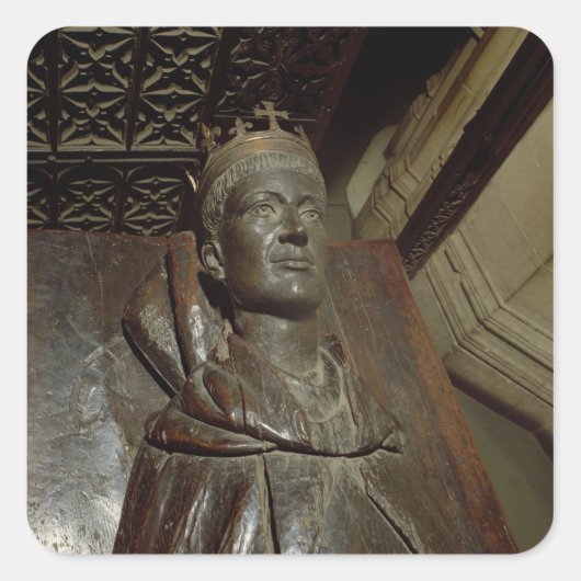 Henry V-Darstellung Quadratischer Aufkleber (Vorderseite)