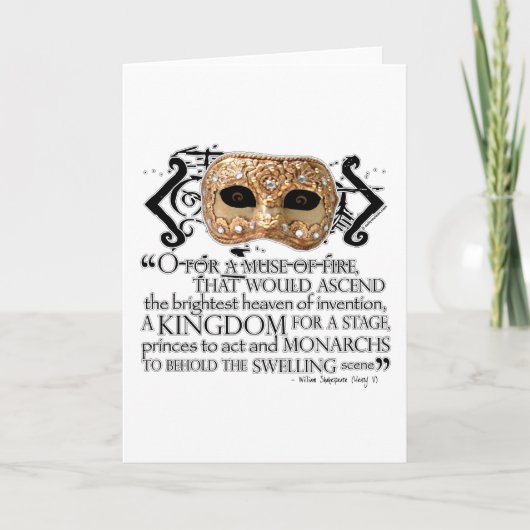 Henry V Zitat Karte (Vorderseite)