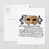 Henry V Zitat Postkarte (Vorne/Hinten)