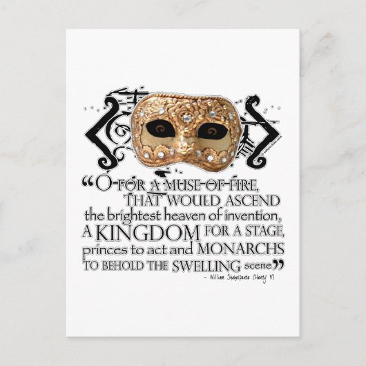 Henry V Zitat Postkarte (Vorderseite)