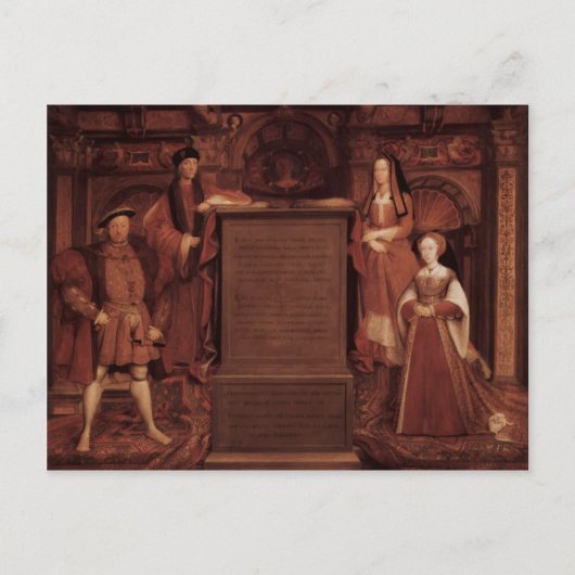 Henry VII&VIII, Elisabeth, Jane, von Hans Holbein Postkarte (Vorderseite)
