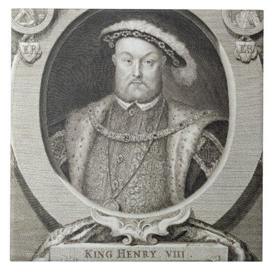 Henry VIII (1491-1547), nach einer Malerei im Ro Fliese (Vorderseite)