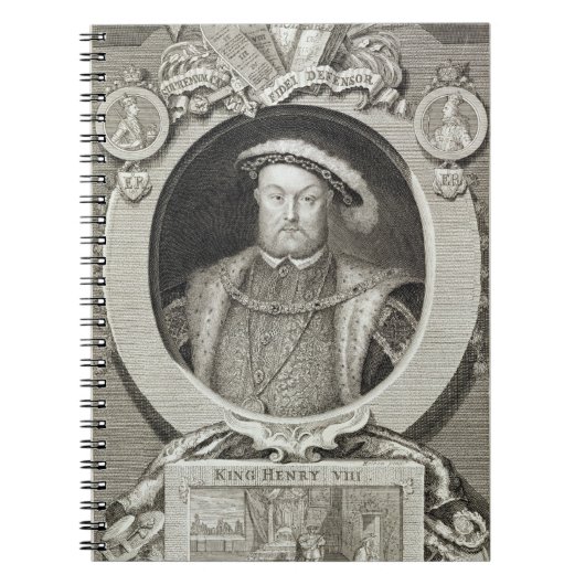 Henry VIII (1491-1547), nach einer Malerei im Ro Notizblock (Vorderseite)