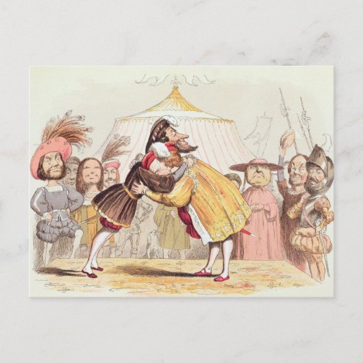 Henry VIII (1491-1547) und Francis I. von Frankrei Postkarte (Vorderseite)