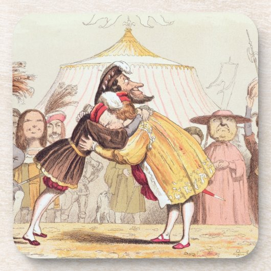 Henry VIII (1491-1547) und Francis I von Getränkeuntersetzer (Vorderseite)