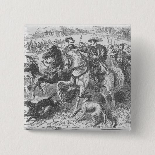 Henry VIII an der königlichen Jagd in Epping Wald Button (Vorderseite)