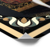 Henry VIII Portrait mit Gerahmten Kanten Poster (Ecke)