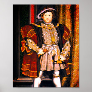 Henry VIII Tudors Geschichte König England sechs F Poster