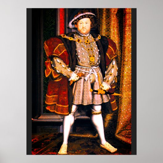 Henry VIII Tudors History King England sechs Ehefr Poster (Vorne)