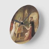Henry VIII und Anne Boleyn Runde Wanduhr (Winkel)