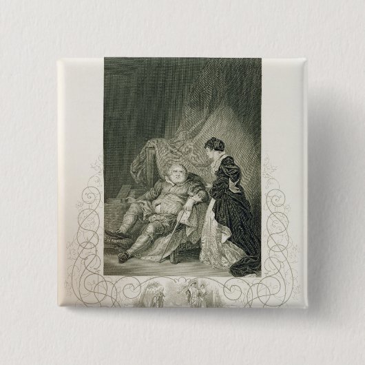 Henry VIII und Catherine Parr, im Spiel Henry V Button (Vorderseite)