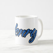 Henry Vorname Name blue Tasse Kaffeetasse (VorderseiteRechts)