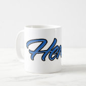 Henry Vorname Name blue Tasse Kaffeetasse (Vorderseite Links)