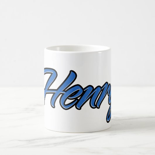 Henry Vorname Name blue Tasse Kaffeetasse (Mittel)