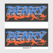 Henry Vorname Name Graffiti Aufkleber Sticker (Blatt)